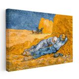 Yatay Kanvas Tablo Vincent van Gogh Samanlıkta Uyuyanlar Ressam Tablosu Duvar Dekoru