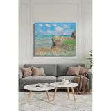 Yatay Tekli Kanvas Duvar Tablosu Modern Salon Mutfak Yatak Odası Ofis Claude Monet Kayalıklar
