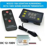 Yate10 W3231A DC12-100V 10A Kumandalı Güneş Paneli Termostatı