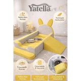 Yatella Şirin Tavşan Yatak - Çok Fonksiyonlu Bebek & Çocuk Yatağı 70 x 130 cm Krem - Sarı