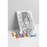 Yatinks Gelin Desenli Mandala Tuval Boyama Seti 40x50 cm