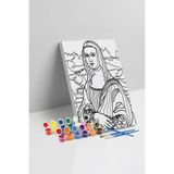 Yatinks Mona Lisa Desenli Mandala Tuval Boyama Seti 40x50 cm