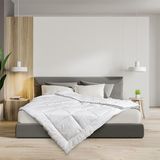 Yatsan Uykucu Bamboo Çift Kişilik Yorgan - Beyaz - 195 x 215 cm