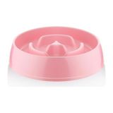 Yavaş Mama Kabı Kedi ve Köpek Için | Yavaş Besleyici Mama Tabağı | Anti-Tıkanma, Kaymaz Taban | 375 ml Oumo - Pembe