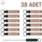 Yavru Ağzı, Bebek Mevlidi Hatırası İçin İsim Yazılı Anahtarlık 38’li Set, Gelen Konuklara Özel