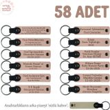 Yavru Ağzı & S.Kahve, Bebeğin İkinci Yaş Günü Partisi İçin İsmine Özel 58'li Anahtarlık, Hediye Set