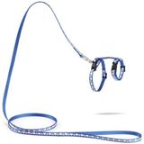 Yavru Kedi Göğüs Tasması ve Gezdirme Kayışı 120CM, Mavi, 16-25CM Boyun, 23-36CM Göğüs - Option-1