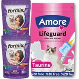 Yavru Kedi Süt Tozu Lifeguard 240GR, Biberon ve 2 Adet 85G Steril Punch Ödül Maması - 240 Gr + 2x85 Gr Steril Punch