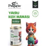 Yavru Kedi Yaş Mama Kuzu Konserve Jöleli Premium Parça Etli Besleyici Tahılsız Içerik 12 x 415 gr