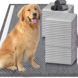 Yavru Köpek Pedleri Tek Kullanımlık Köpek Eğitim Pedleri L, Kömür Yavrusu Pedleri Büyük 61 cm x 91 cm, Süper Emici ve Sızdırmaz Köpek Çiş Pedleri