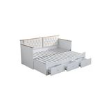 Yavrulu Karyola, Alaçatı Çekmeceli Açılır Çift Kişilik Karyola (Yataksız) Krem 80 X 200