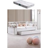 Yavrulu Karyola, Antalya Montessori Yavrulu Yatak - Beyaz + 1 Adet Comfort Yatak - 90 x 190 cm