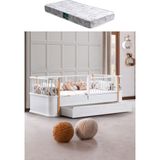 Yavrulu Karyola, Antalya Montessori Yavrulu Yatak - Ceviz + 1 Adet Comfort Yatak - 90 x 190 cm