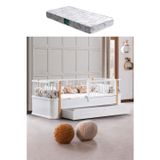 Yavrulu Karyola, Antalya Montessori Yavrulu Yatak - Ceviz + 1 Adet Comfort Yatak