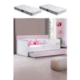 Yavrulu Karyola, Flora Yavrulu Montessori Karyola - Pembe + 2 Adet Comfort Yatak