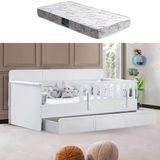 Yavrulu Karyola, Mira Yavrulu Montessori Karyola + 1 Adet Comfort Yatak Beyaz 90 X 190