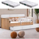 Yavrulu Karyola, Mira Yavrulu Montessori Karyola - Ceviz + 2 Adet Comfort Yatak