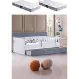 Yavrulu Karyola, Mira Yavrulu Montessori Karyola - Gri + 2 Adet Comfort Yatak - 90 x 190 cm