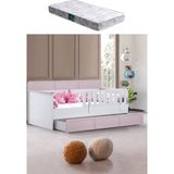 Yavrulu Karyola, Mira Yavrulu Montessori Karyola - Pembe + 1 Adet Comfort Yatak - 90 x 190 cm