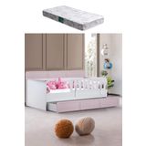 Yavrulu Karyola, Mira Yavrulu Montessori Karyola - Pembe + 1 Adet Comfort Yatak