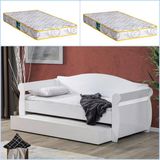 Yavrulu Karyola, Taht Yavrulu Yatak + 2 Adet Comfort Yatak Beyaz 90 X 200