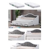 Yavrulu Yatak Eymen Yavrulu Karyola Gri + 2 Adet Comfort Yatak