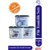 Yavulu Ev Temizlik Seti Üçlü Set (Boraks - Çamaşır Sodası - Oxy- Clean) - 1 kg