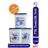 yavulu Ev Temizlik Seti Üçlü Set Büyük Boy (BORAKS - ÇAMAŞIR SODASI - OXY-CLEAN) 3 Ad. Ekonomik Paket
