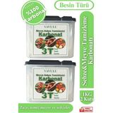 Yavulu Meyve Sebze Temizleyici Karbonat Yıkayıcı Pestisit Kalıntı Giderici 1kg Özel Kutusunda 2 Adet - 1BW-Beyaz