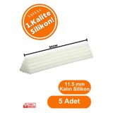 yavulu Silikon Mum Sıcak Silikon Cubuk Silikon Sıcak Silikon Ucu Mum Silikon 5 Ad. 11,5 mm Kalın Silikon
