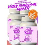 Yavulu Yüzey Temizleyici Tablet Genel Yüzey Temizleyici Ultra Konsantre Çamaşır Suyu Etkili 4 Kutu 40TAB. - Şeffaf
