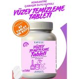 Yavulu Yüzey Temizleyici Tablet Genel Yüzey Temizleyici Ultra Konsantre Çamaşır Suyu Etkili 40TAB. 1 Kutu - Şeffaf