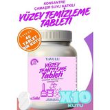 Yavulu Yüzey Temizleyici Tablet Genel Yüzey Temizleyici Ultra Konsantre Çamaşır Suyu Etkili 40TAB. 10 Kutu - Şeffaf
