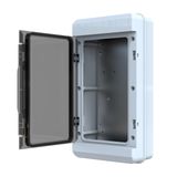 YAVUZ Abs Pano 23.5 x 43.5 x 11.5 cm Taban Saclı IP65 Plastik Pano Montaj Plakalı Elektrik Kutusu Pano Darbeye Dayanıklı Dış Ortam Muhafaza Kutusu ABS Pano POLİ 020