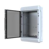 YAVUZ Abs Pano 35.5 x 56 x 14.3 cm Taban Saclı IP65 Plastik Pano Montaj Plakalı Elektrik Kutusu Pano Darbeye Dayanıklı Dış Ortam Muhafaza Kutusu ABS Pano POLİ 021