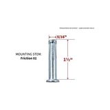 Yavuz Group Store Shepherd Hardware 9406 Ofis Sandalyesi Tekerleği, Frenli Çift Tekerlek, 5 Cm, 8 mm Şaft Çapı, 34 kg Taşıma Kapasitesi, 2'li Paket, Siyah - Option-1