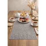 Yavuzhan Metal Dantel Görünümlü Şık Masa Runnerı – 37x113 cm | Dekoratif Salon & Mutfak Runner