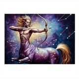 Yay Burcu Centaur Desenli Mdf Tablo 35cm X50cm