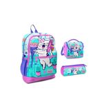Yaygan Coral High 23751 İlkokul Sırt Çantası, Beslenme Çantası, Kalem Kutusu 3'lü Set, Renkli