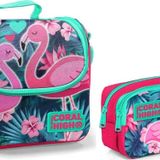 Yaygan Coral High Beslenme Çantası ve Kalemlik Takım - Flamingo - Kız Çocuk