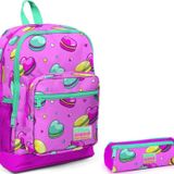 Yaygan Coral High Pembe Makaron Kız Çocuk İlkokul Çanta Seti - Sırt Çantası ve Kalemlik