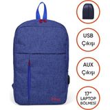 Yaygan Ibag 17 Kırçıllı Lavanta Laptop Sırt Çantası - Açık Mavi