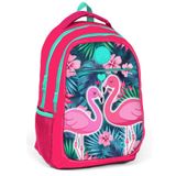 Yaygan Kids Pembe Yeşil Flamingo Kız Çocuk İlk ve Orta Okul Çantası