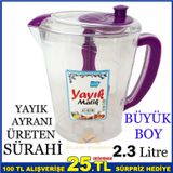 YAYIKMATİK DÖNER MİKSERLİ 2.3 LİTRE BÜYÜK BOY YAYIK AYRANI ÜRETEN SÜRAHİ