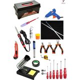 Yayke 22 Parça El Aleti Seti , Dolu Takım Çantası (40W Lehim HAVYA+20W Silikon Tabancası)