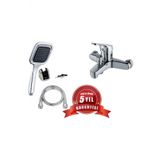 Yayke Banyo Bataryası Duş Seti Kare Siyah Duş Başlığı Batarya Seti / 5 Yıl Garantili