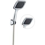 Yayke Siyah Banyo Duş Seti Örgülü Hortum Mafsal ve Başlık Set