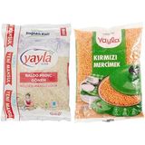 yayla 1 Kg Baldo Pirinç ve Kırmızı Mercimek 1 Kg