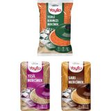 Yayla Bakliyat Mercimek Paketi(Yerli Kırmızı Mercimek 2 Kg, Yeşil Mercimek 1 Kg, Sarı Mercimek 1 Kg) - 4 kg