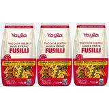 Yayla Glutensiz Makarna Tricolor Sebzeli Mısır Pirinç Fusilli 400 GR 3 Adet